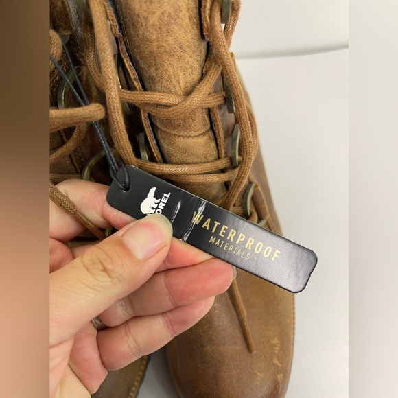 Sorel Women's Braun Cate Lace Lug Sole Booties Size 9.5 Barn Chore Waterproof - Picture 8 of 9